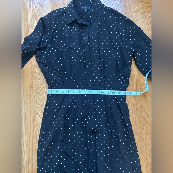 MOVING SALE Club Monaco Black and White Polka Dot 100% Silk Dress - Picture 7 of 8